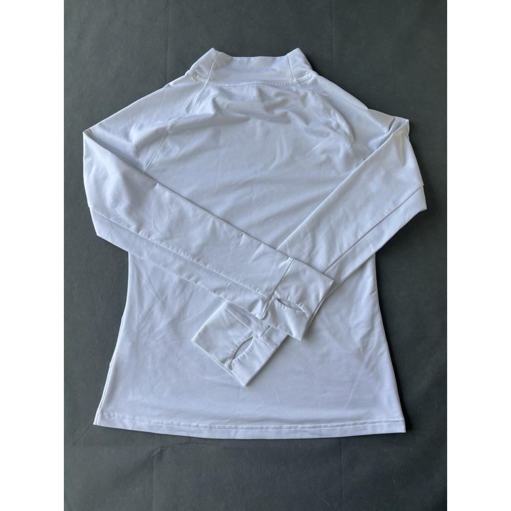 Nike Womens Large White Dri fit Running Cowl Neck Outdoor Thumb Holes - Picture 7 of 7